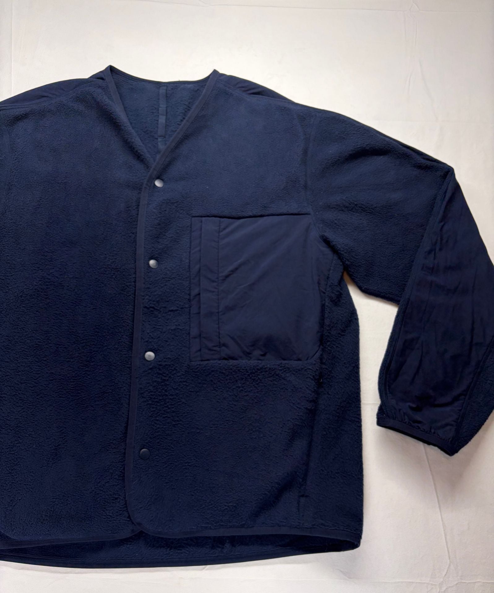 Lululemon Fleece Snap-Front Cardigan Size L Navy Blue Jacket 3