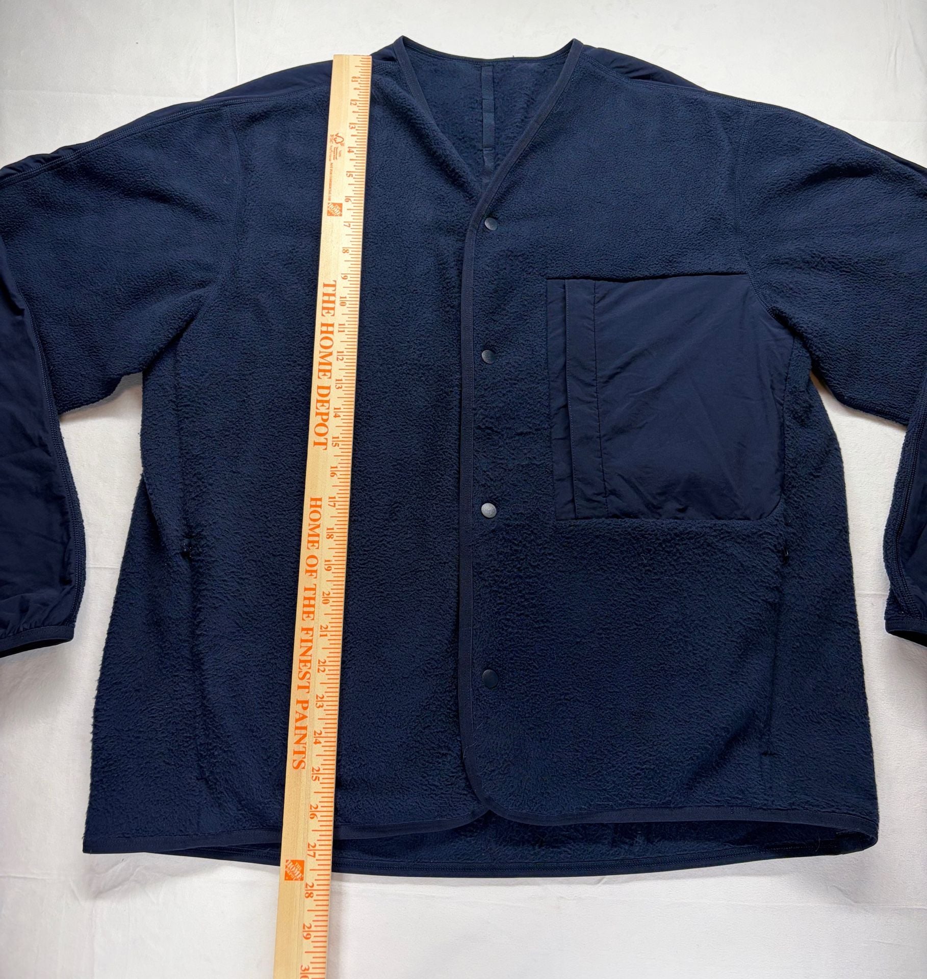 Lululemon Fleece Snap-Front Cardigan Size L Navy Blue Jacket 5