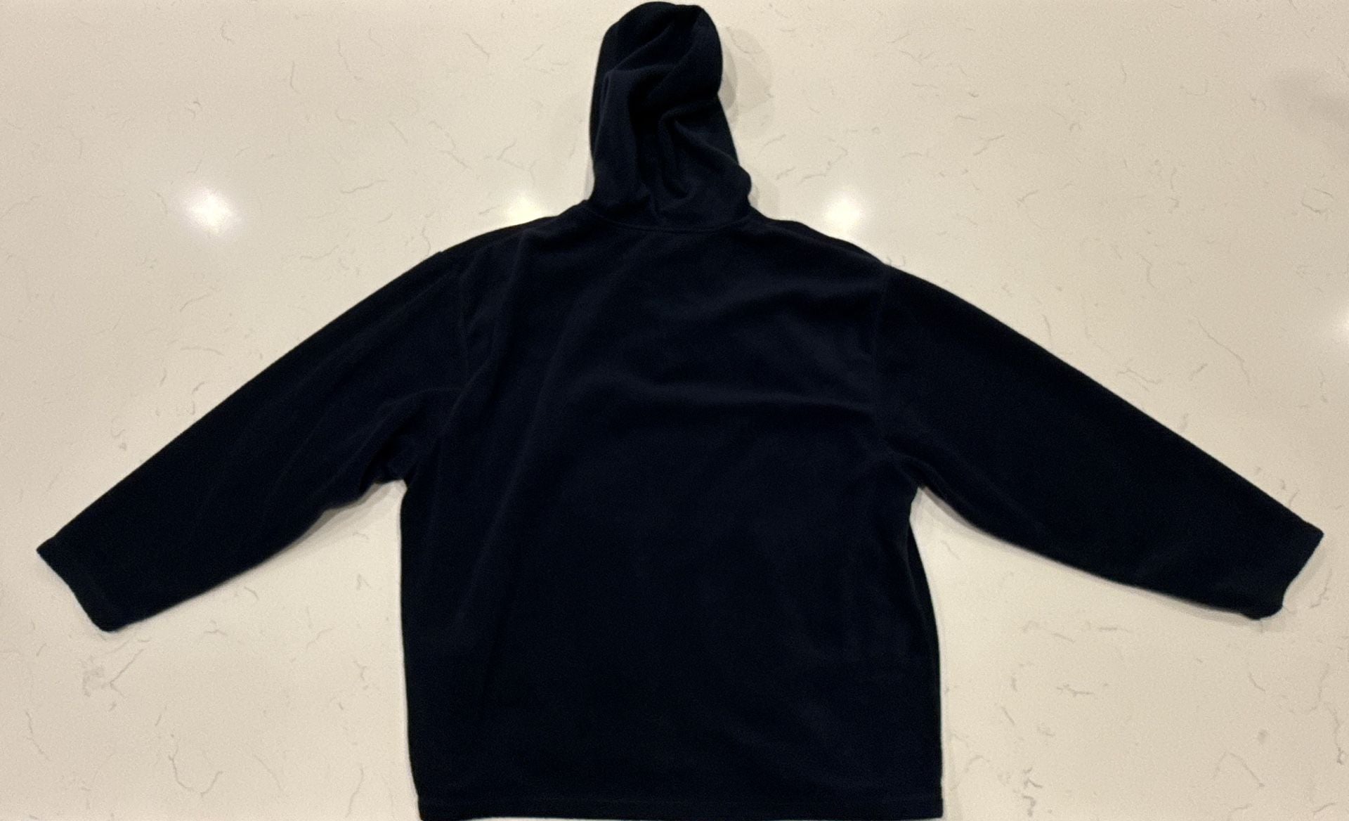 Disney Mickey Mouse 1/4 Zip Fleece Hoodie Size XL Navy Blue Peeking 8