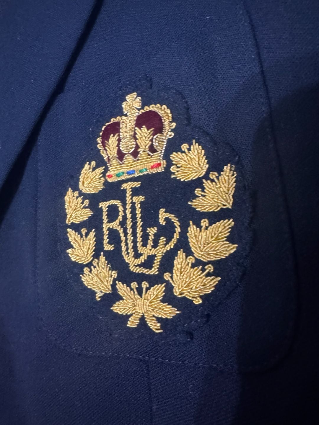 Vintage 90s Lauren Ralph Lauren Wool Blazer 3D Crest Size 14 - , 6