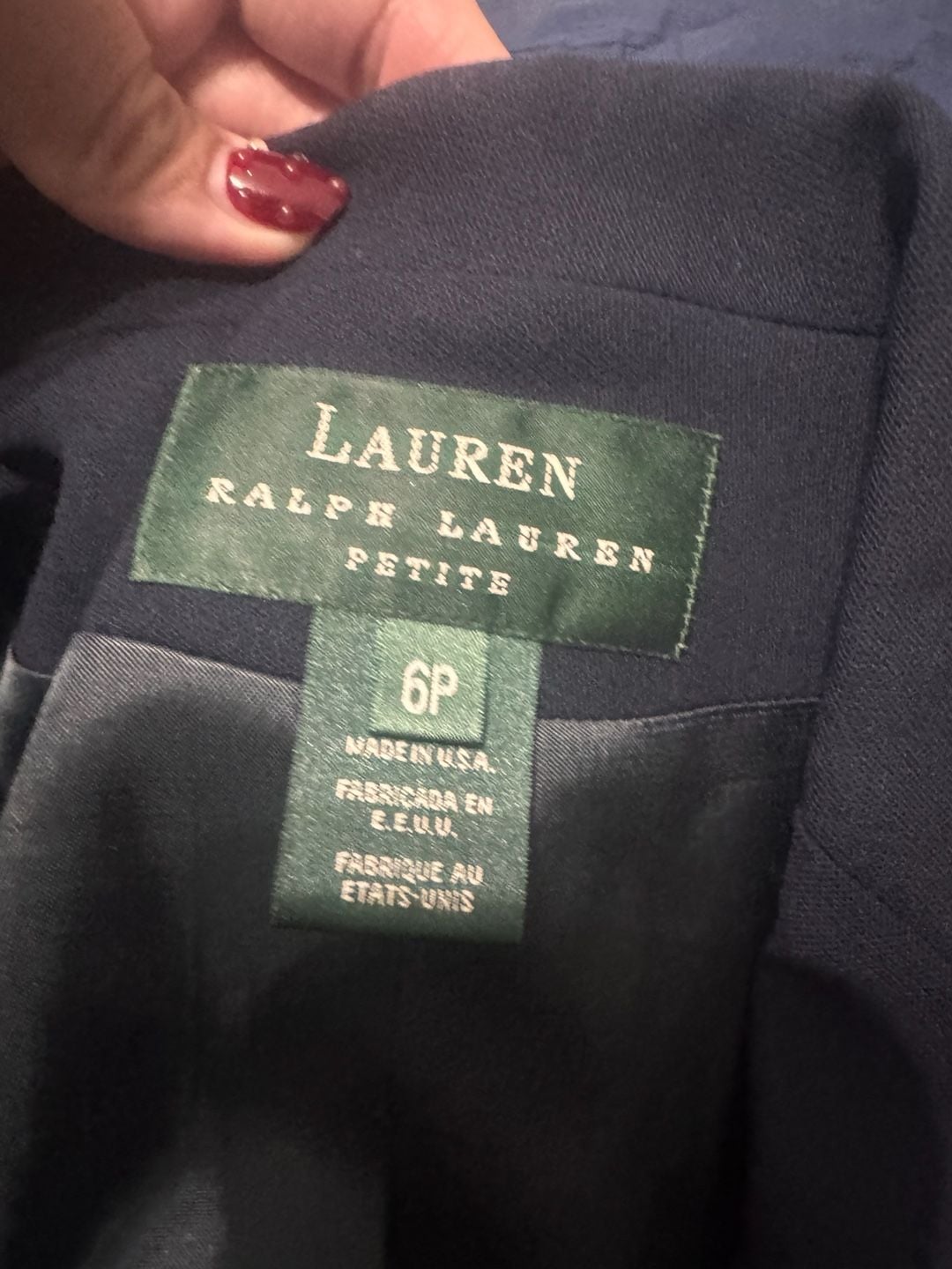 Vintage 90s Lauren Ralph Lauren Wool Blazer 3D Crest Size 14 - , 7