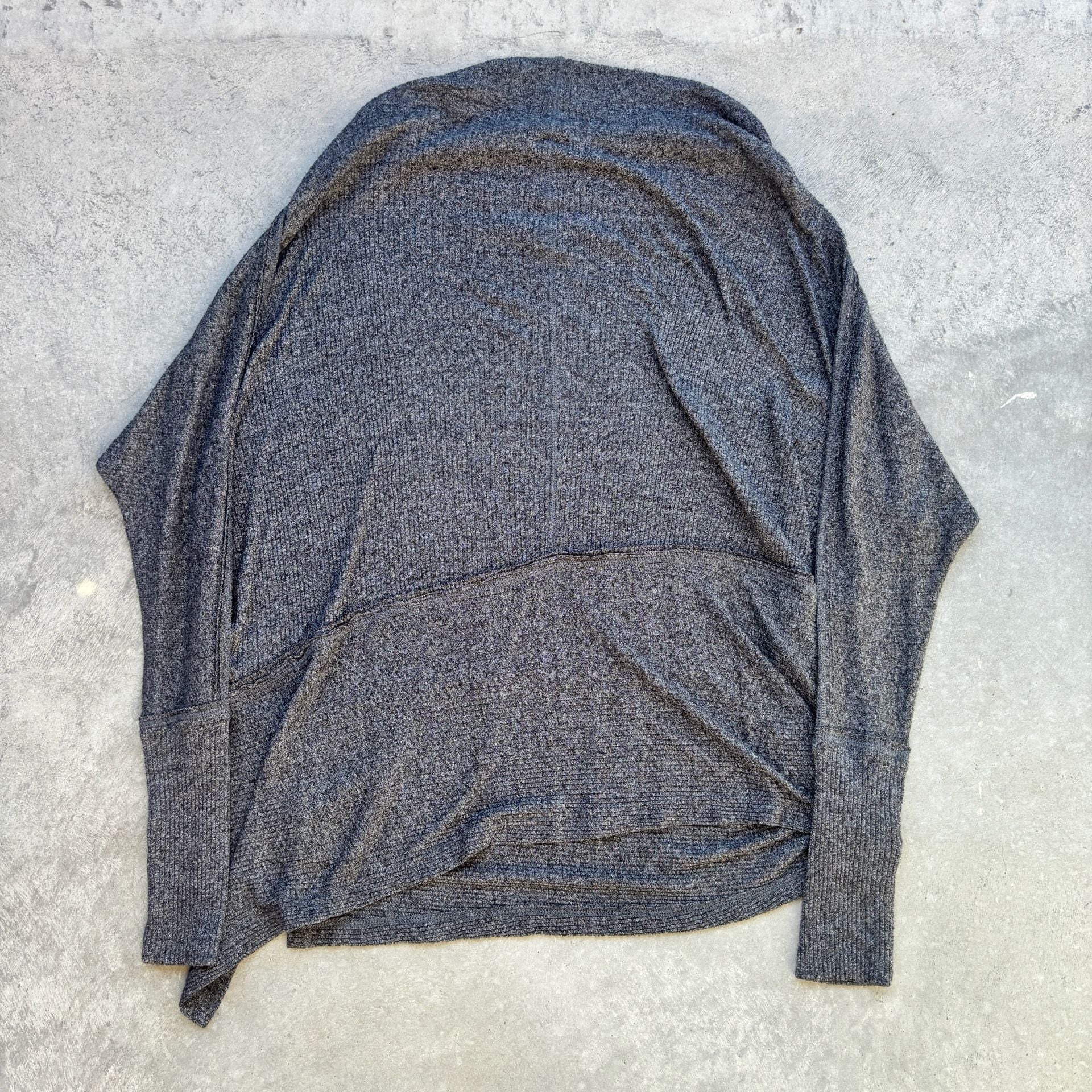 Free People Londontown Thermal Top Ribbed Asymmetrical Grey Size S 8