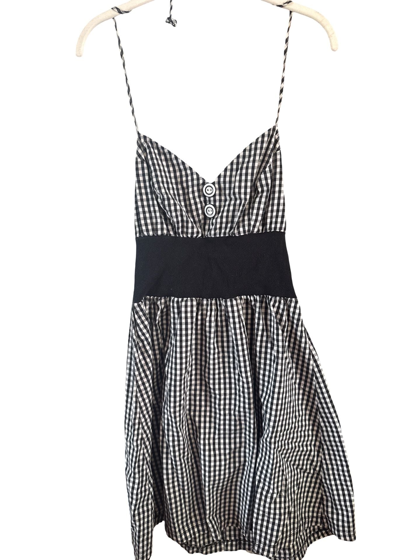 J.Crew Gingham Dress Black White Halter Bubble Dress 2