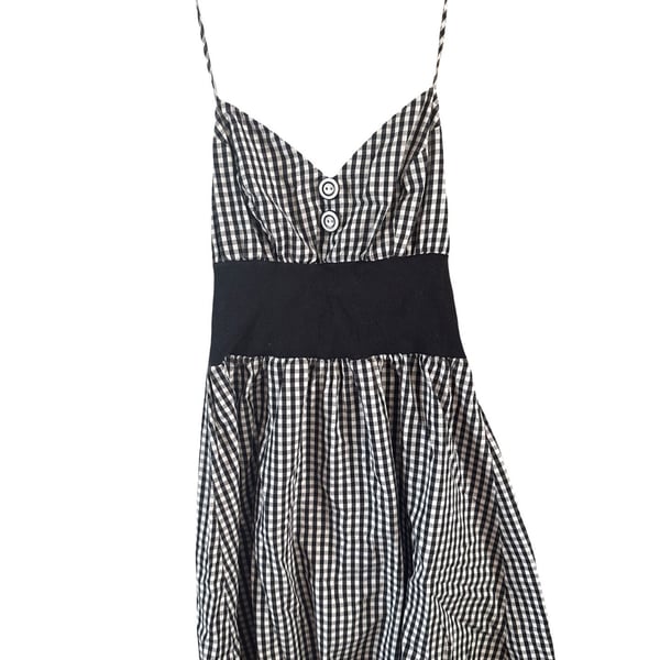 J.Crew Gingham Dress Black White Halter Bubble Dress