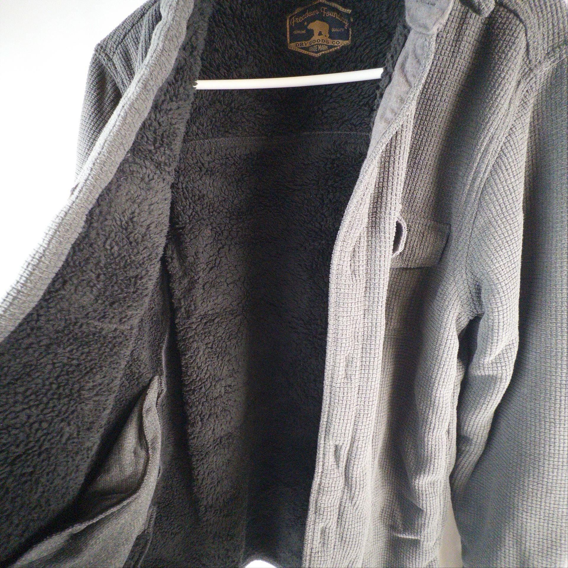 Freedom Foundry Teton Sherpa Fleece Shirt Jacket Charcoal Gray 7