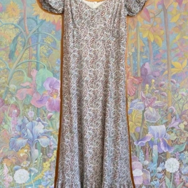 Urban Outfitters Floral Maxi Dress Size S-P Puff Sleeve