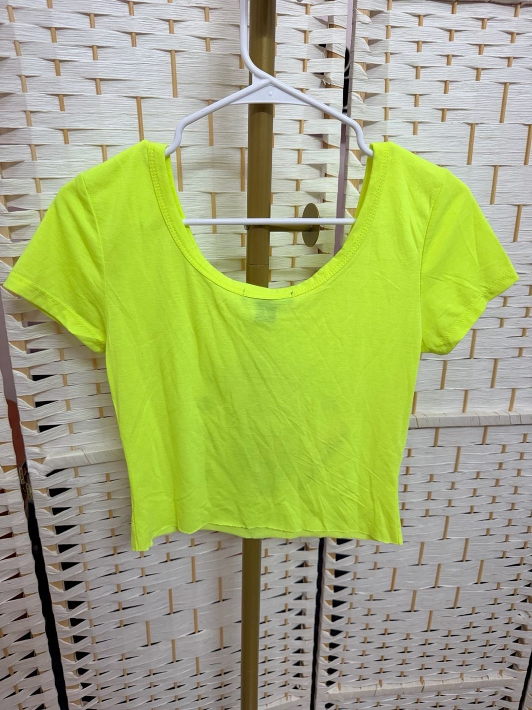 AMRICAN DREAM Hellfire Club Crop Top Size M Neon Green 3
