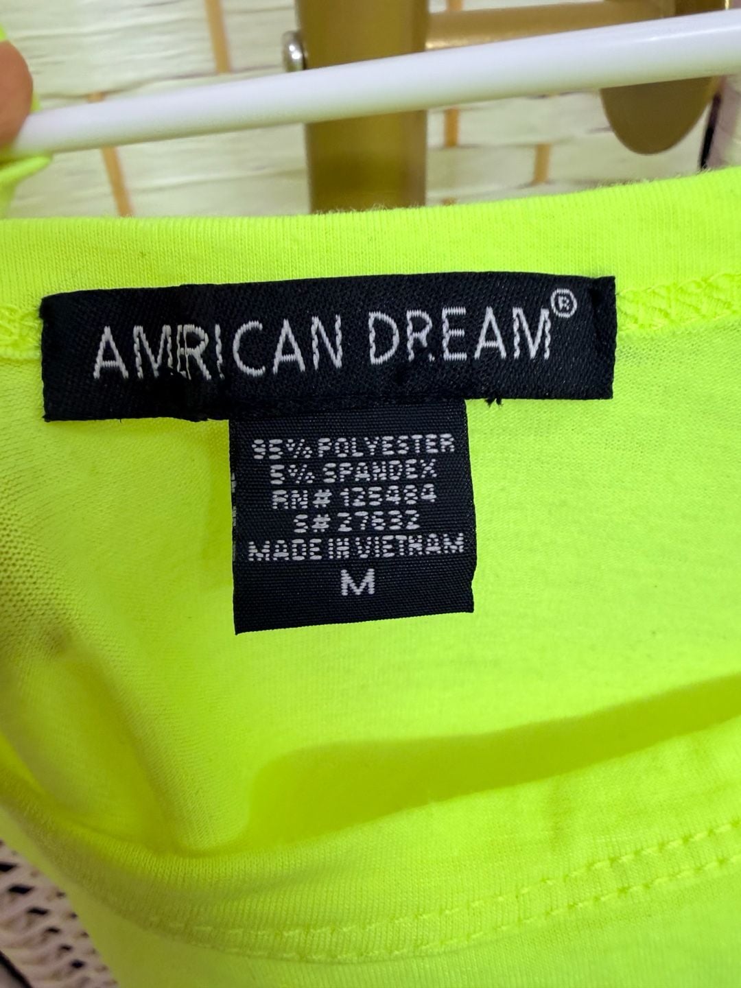 AMRICAN DREAM Hellfire Club Crop Top Size M Neon Green 4