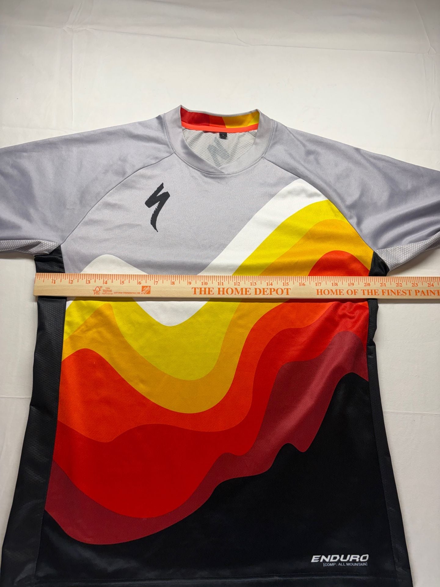 Specialized Enduro Comp All Mountain Cycling Jersey Size L Retro Waves 7
