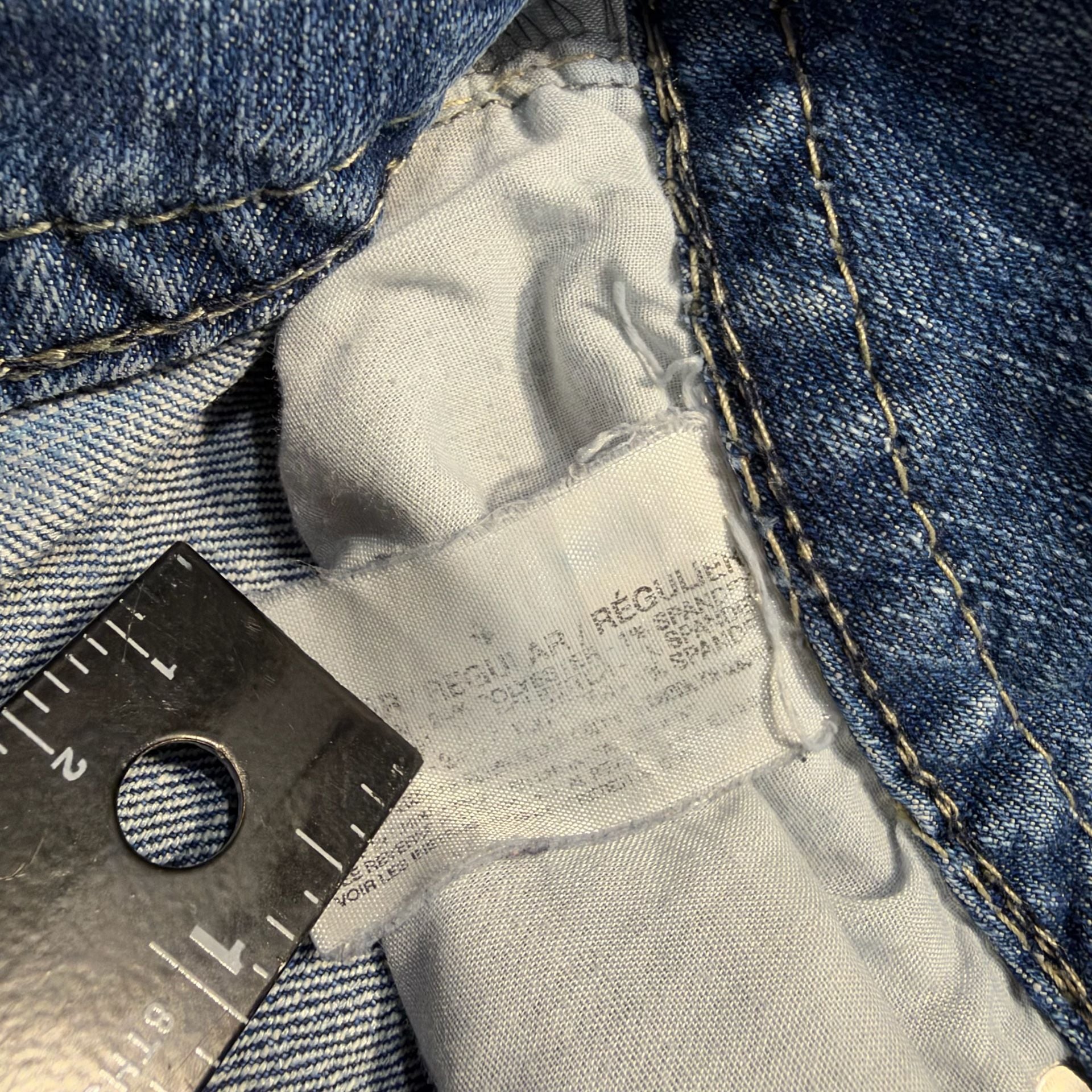 Code Bleu Jeans Size 4 Regular Blue Stretch Denim Pocket Flaps 8