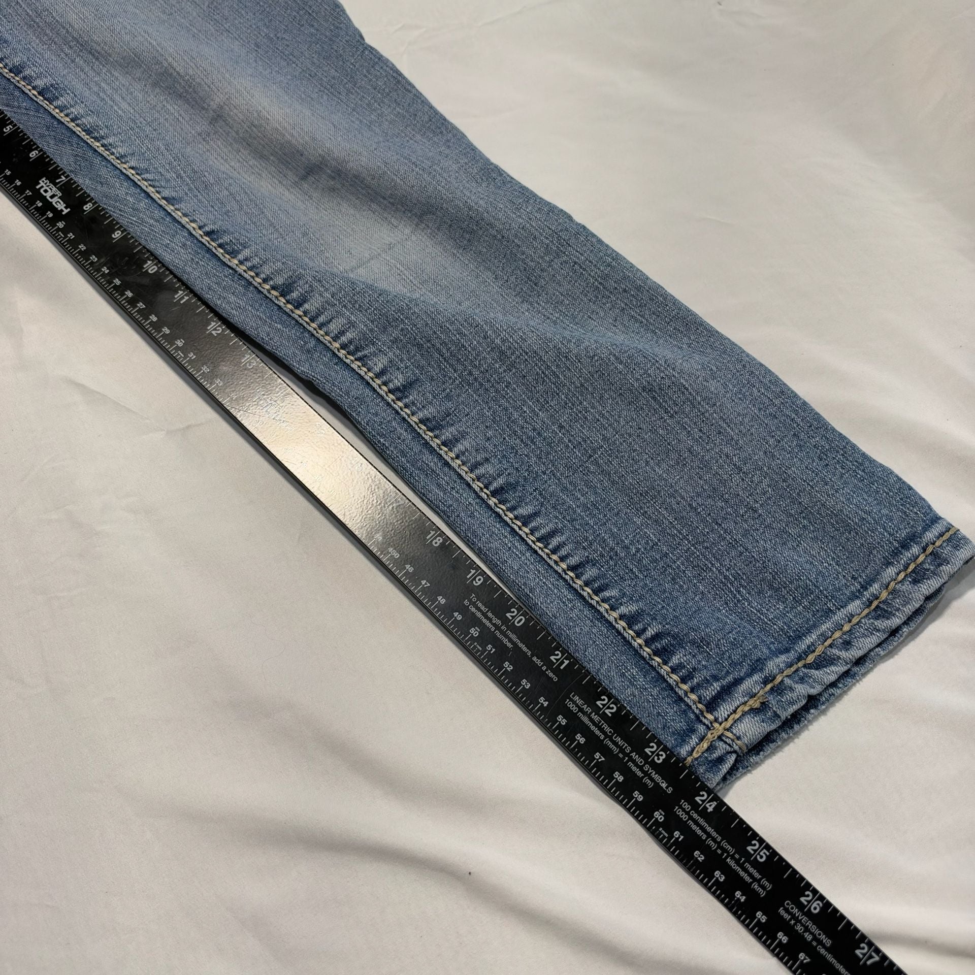 Code Bleu Jeans Size 4 Regular Blue Stretch Denim Pocket Flaps 9