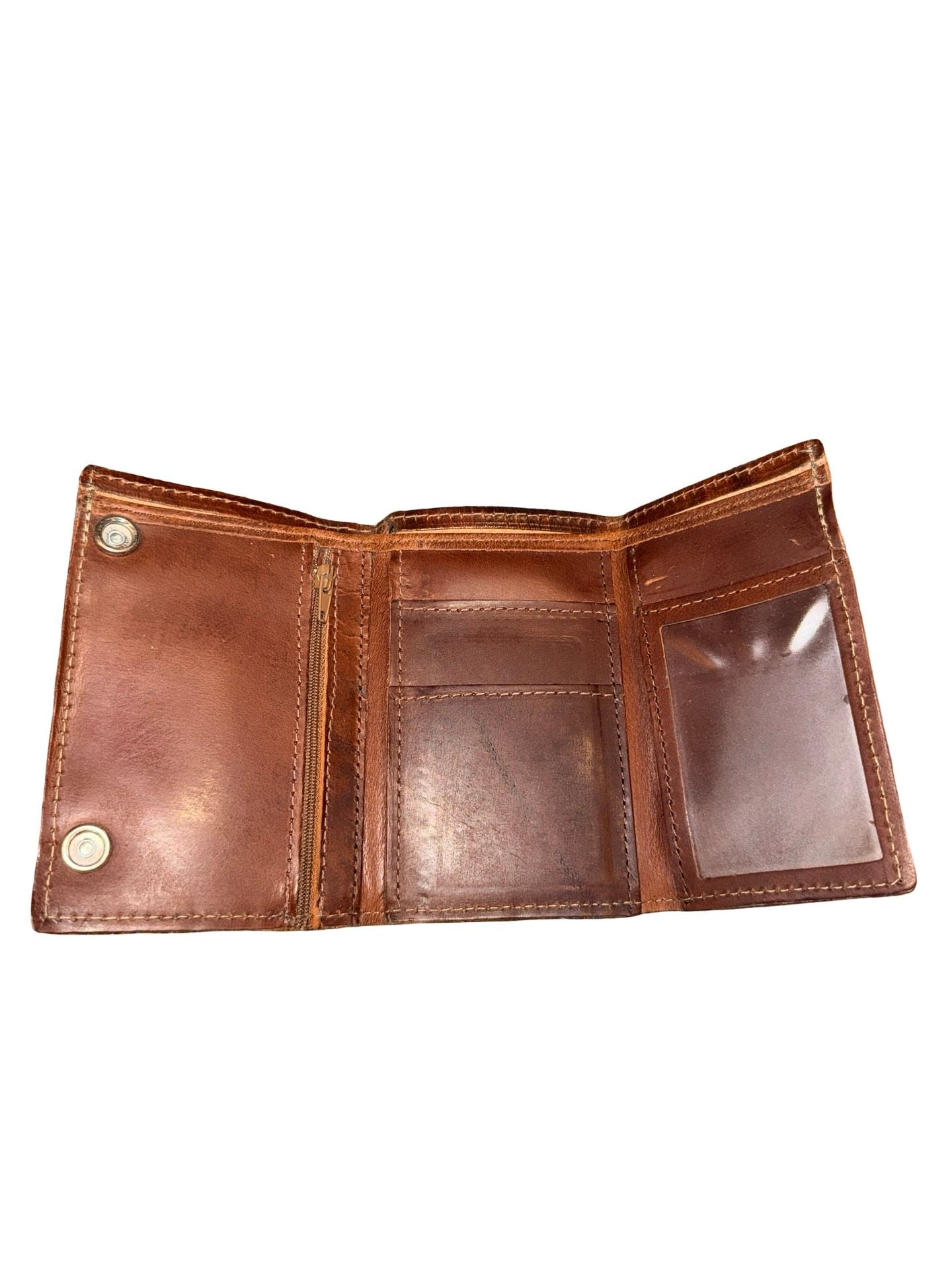 Harley-Davidson Antique Brown Leather Biker Wallet 5