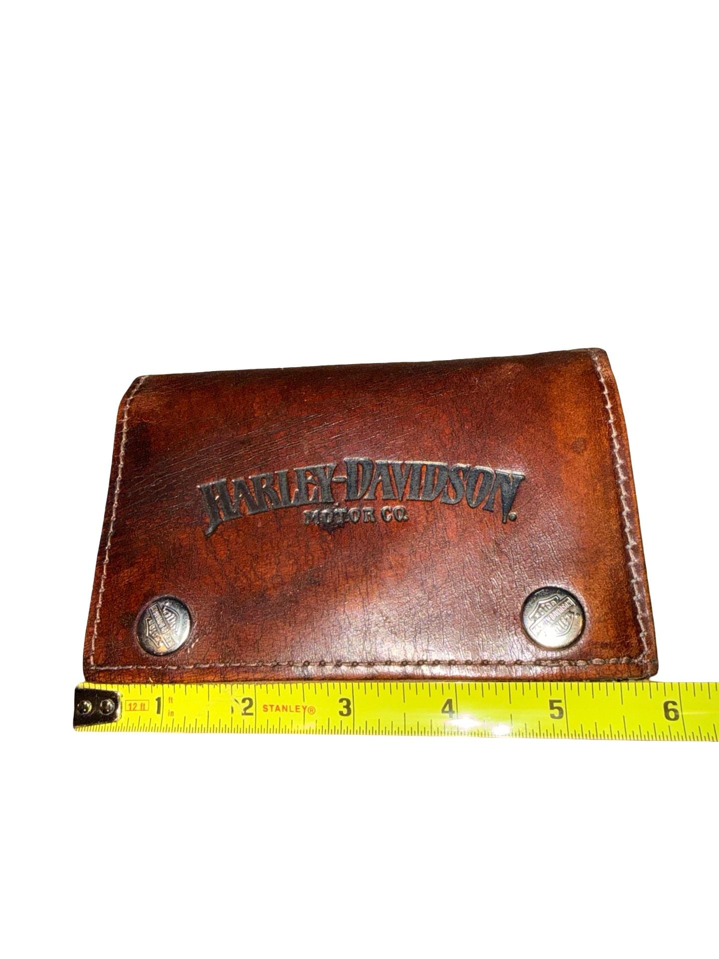 Harley-Davidson Antique Brown Leather Biker Wallet 7