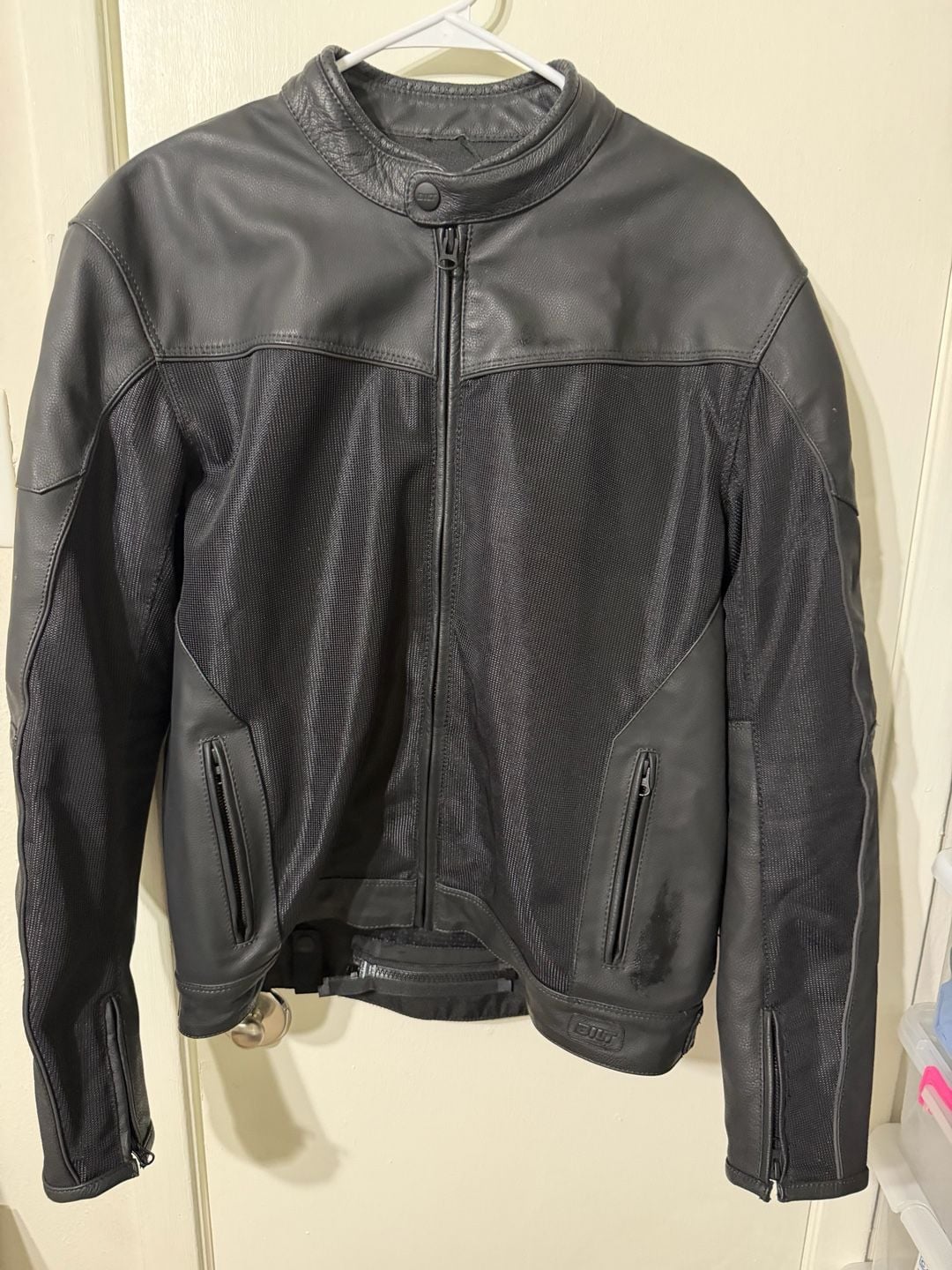 BILT Nomad Air Motorcycle Jacket Size L Black Leather Mesh 2