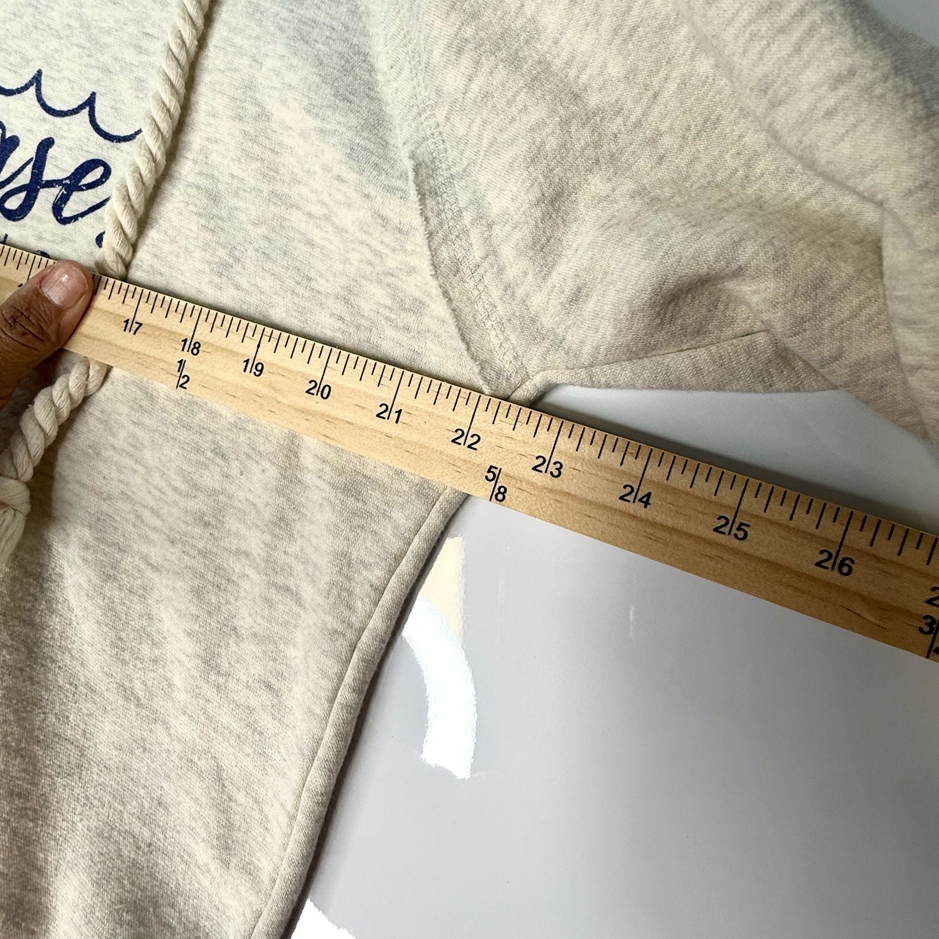 Ocean Beach Hoodie Size XL Beach Please Long Beach CA Cream Raw Edge 4