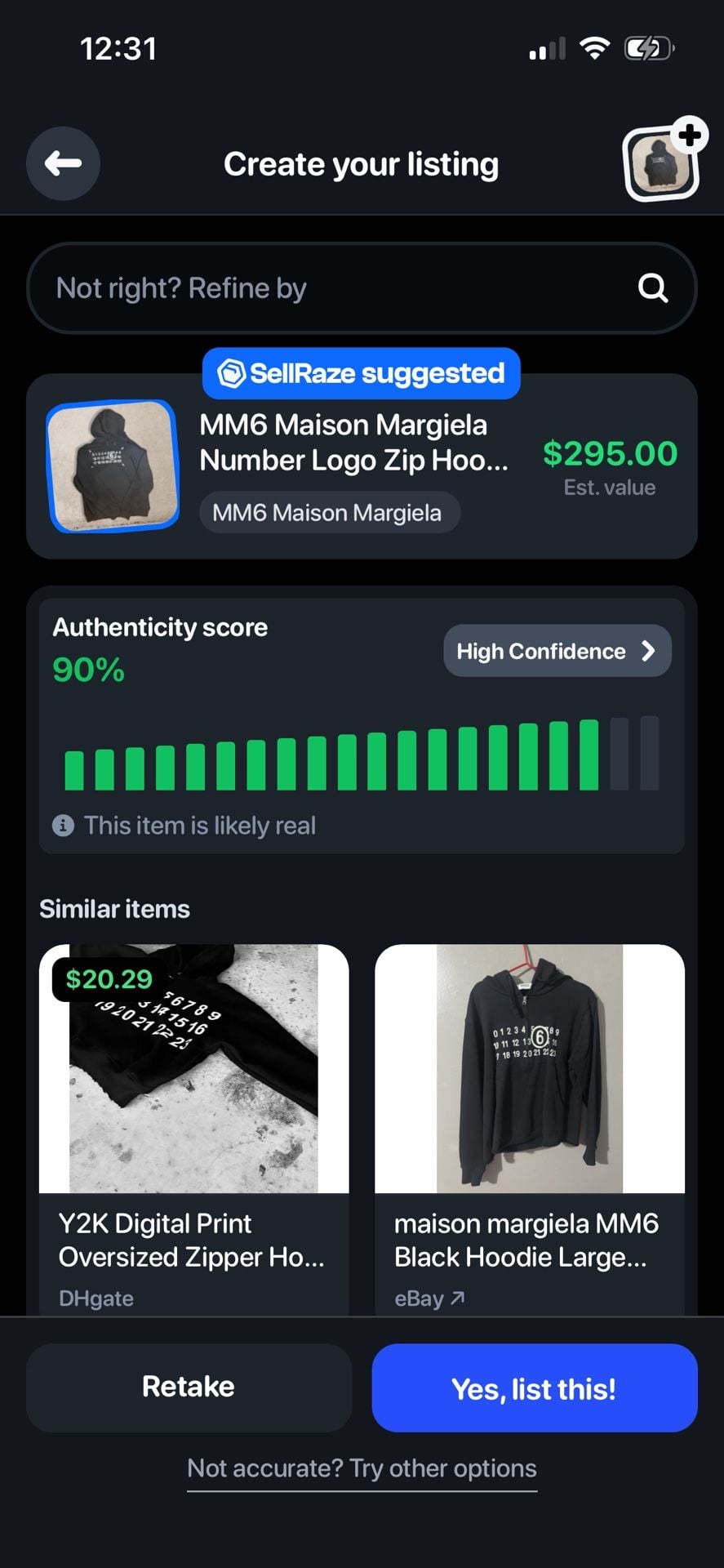 MM6 Maison Margiela Number Logo Zip Hoodie Black 7