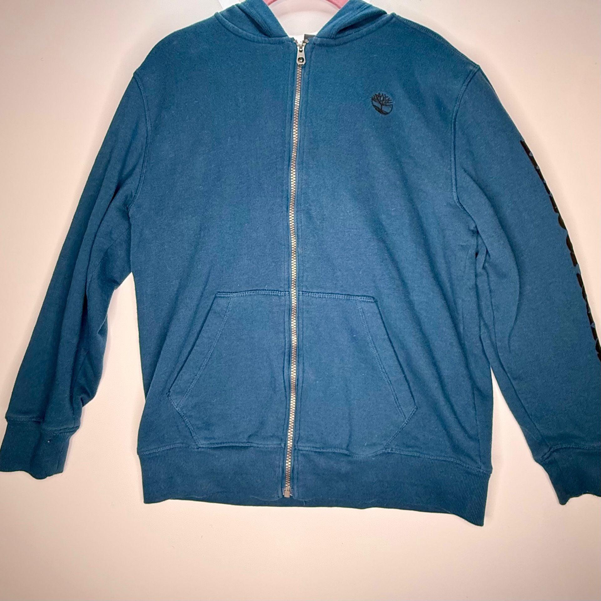 Timberland Full Zip Hoodie Size XL 18-20 Blue Cotton Blend 2