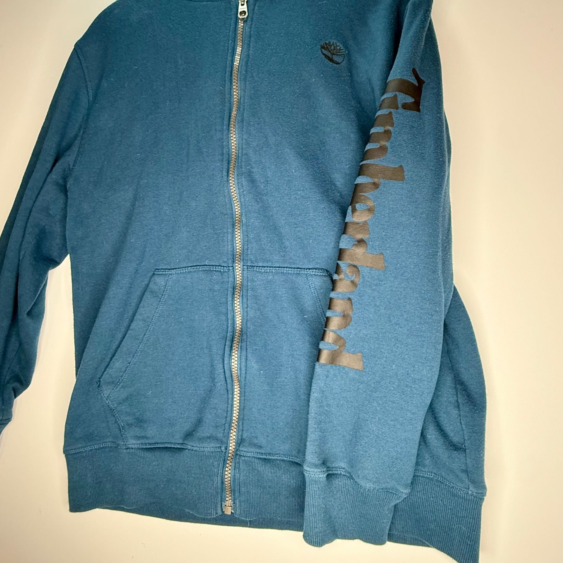 Timberland Full Zip Hoodie Size XL 18-20 Blue Cotton Blend 3