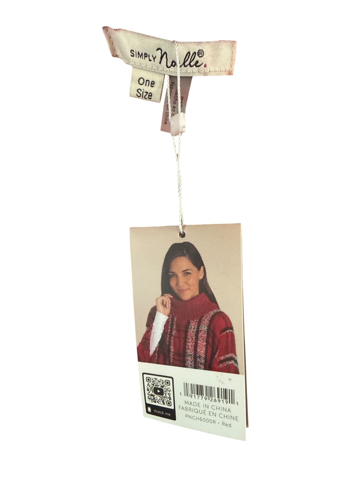 Simply Noelle Poncho One Size Red Plaid 1