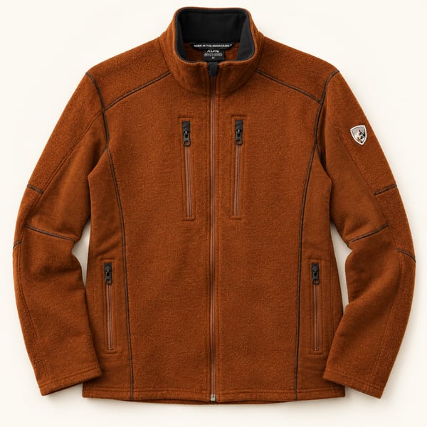 KÜHL Brown Full Zip Technical Fleece Jacket Size M Gorpcore Outdoor