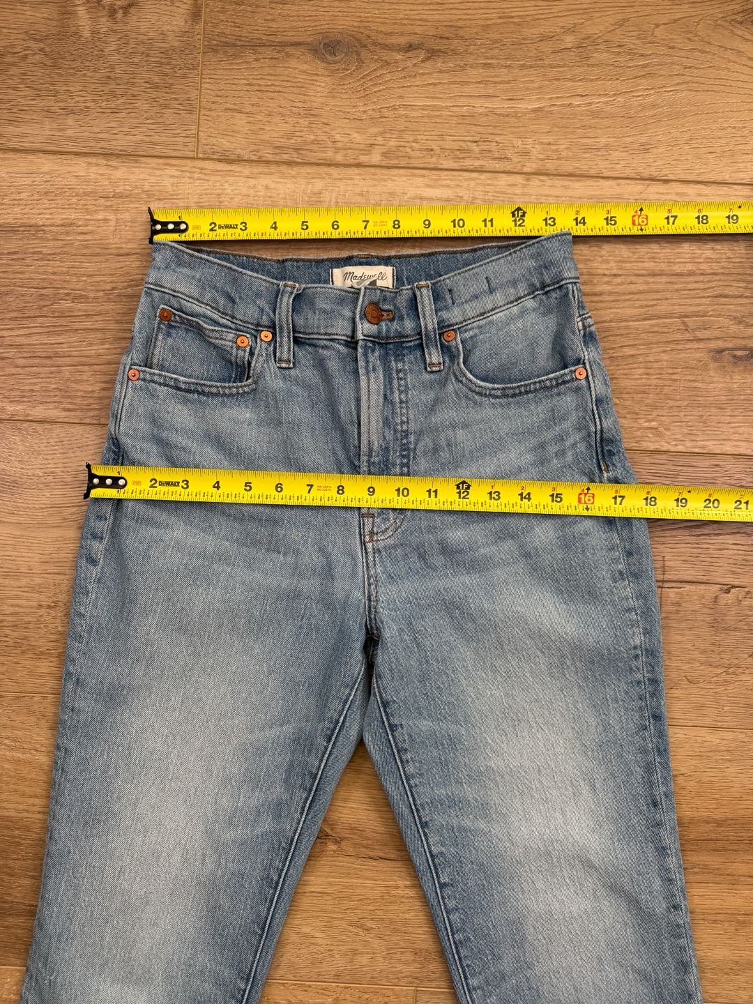 Madewell Perfect Vintage Crop Jeans 27 Light Wash High Rise Tapered 4
