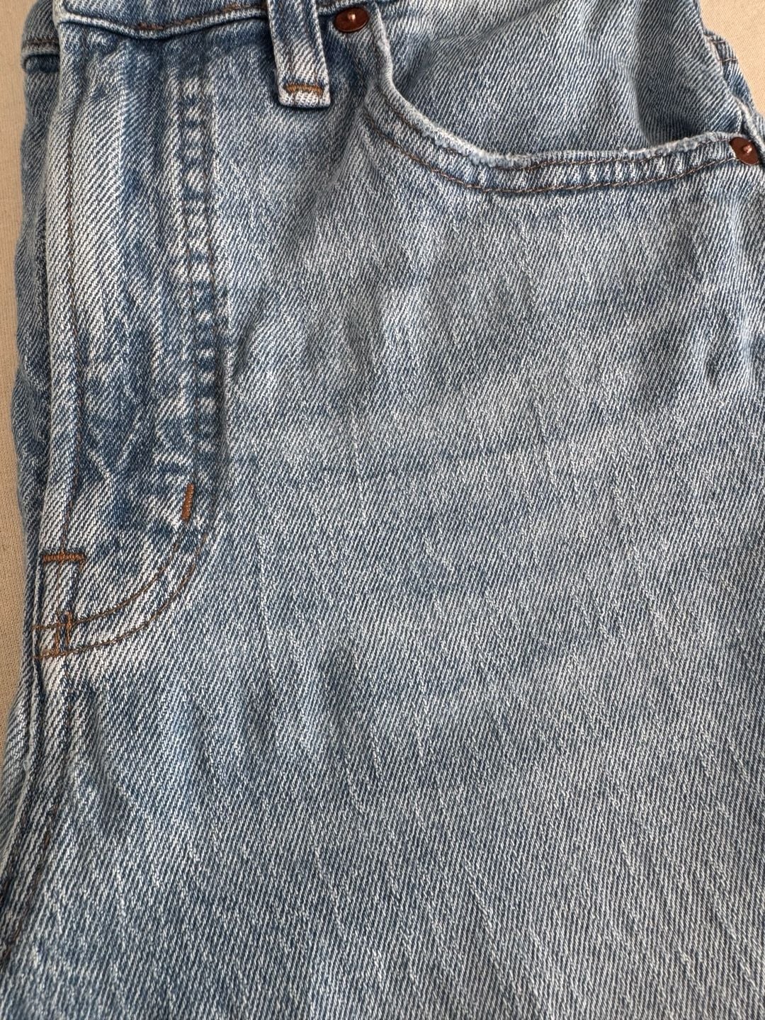 Madewell Perfect Vintage Crop Jeans 27 Light Wash High Rise Tapered 12