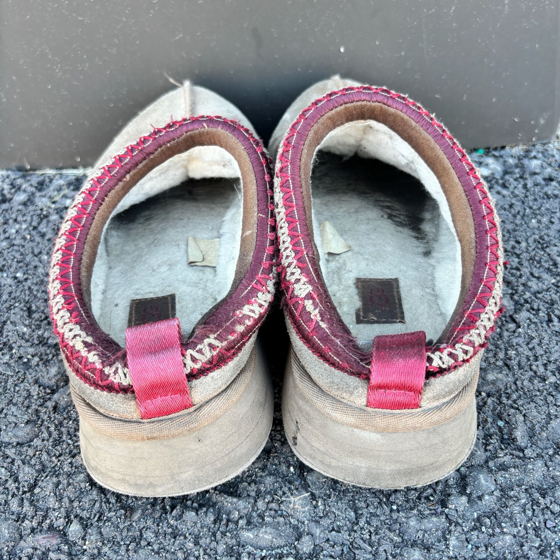 UGG Tazz II Platform Slippers Chestnut Brown Suede Size 9 5
