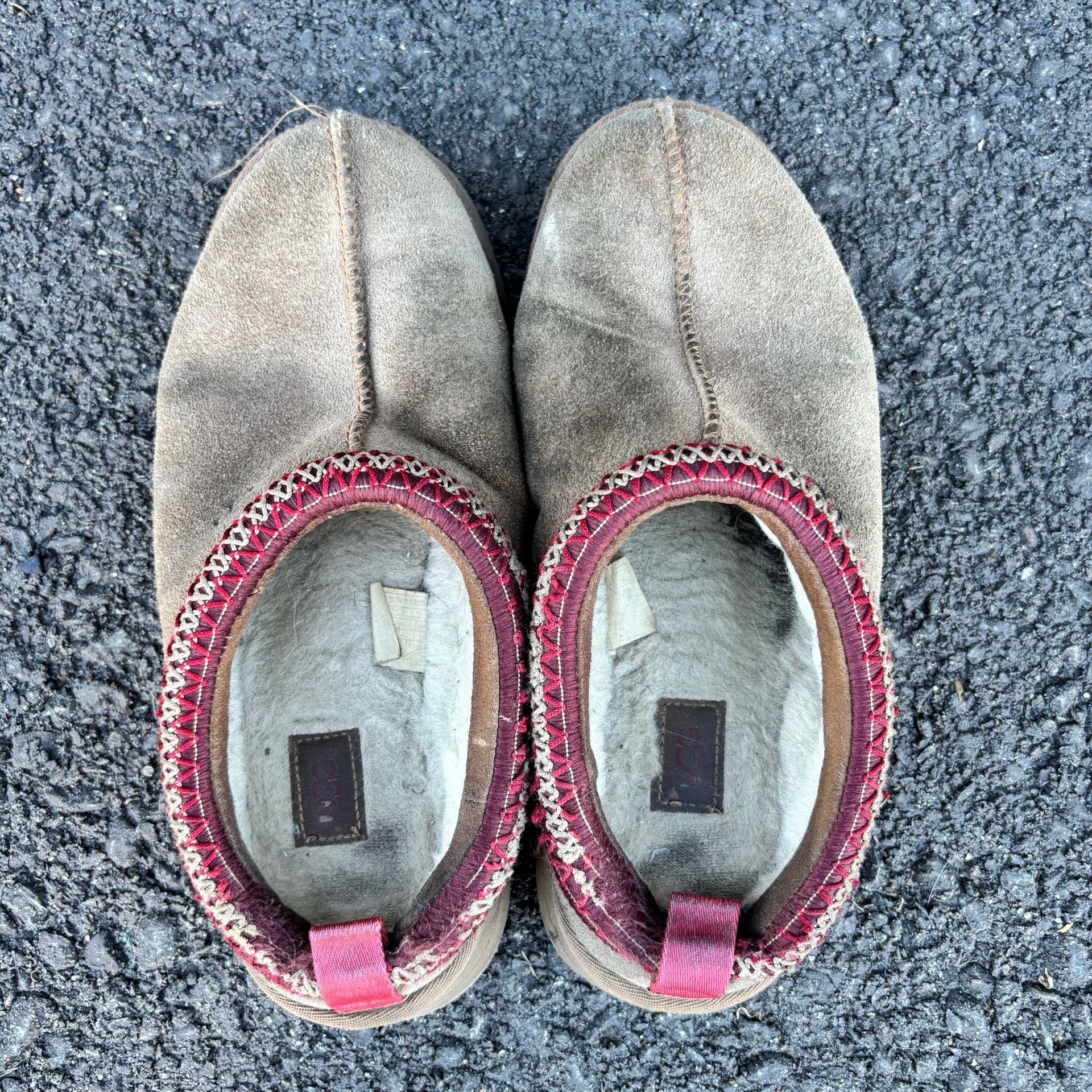 UGG Tazz II Platform Slippers Chestnut Brown Suede Size 9 6