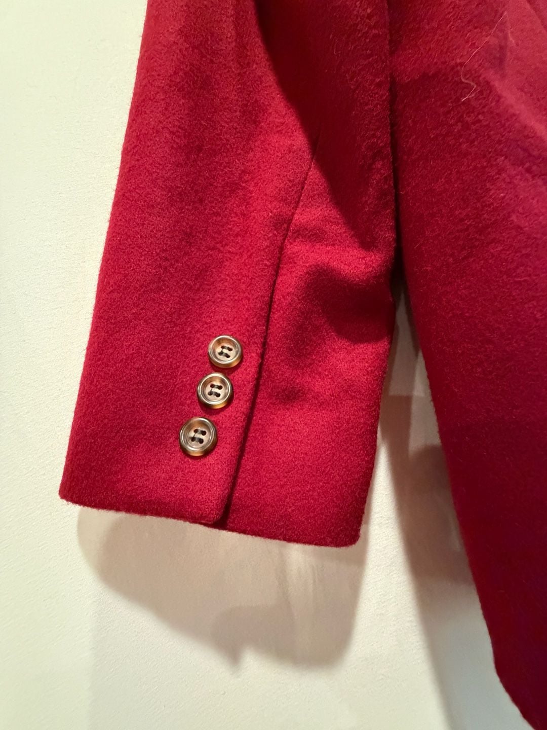 Vintage L.L. Bean Wool Cashmere Blazer Size 10 Red Notch Lapel Jacket 9