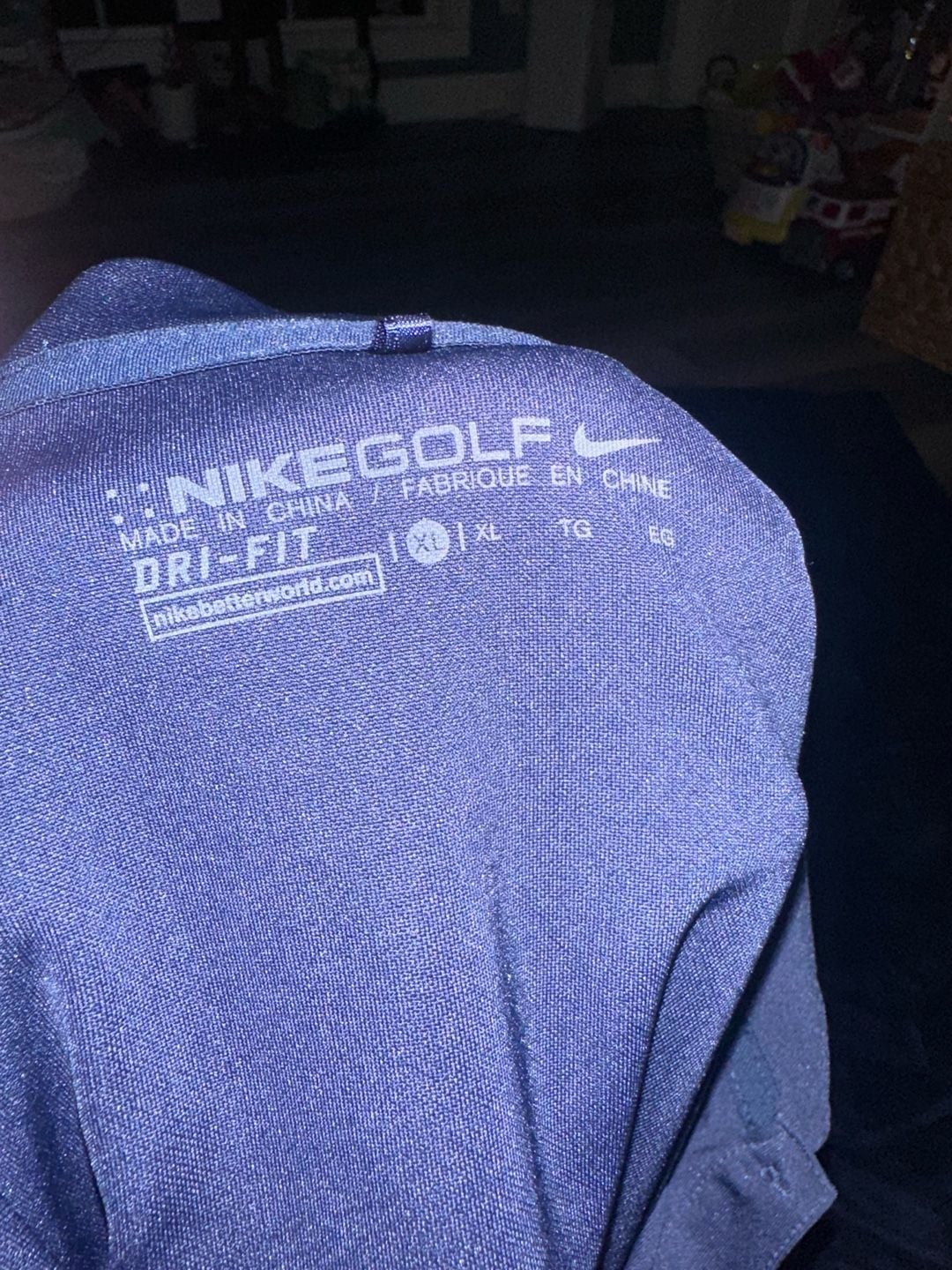 Nike Golf Sleeveless Polo Size XL Blue Dri-Fit 3