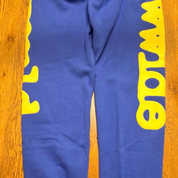 Authentic Sp5der Blue Beluga Sweatpant Size Xs Blue