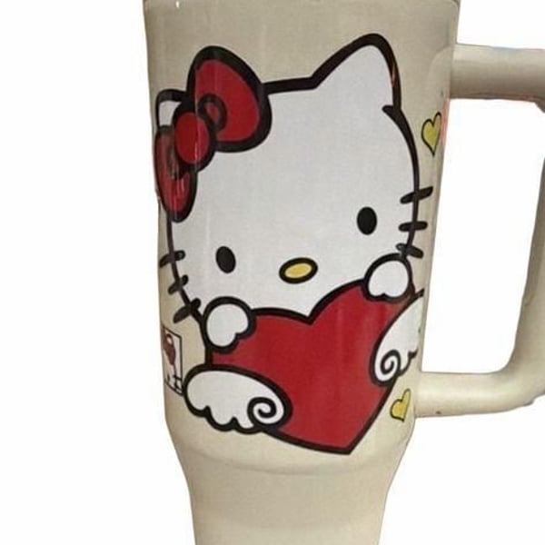Credrink Sanrio Hello Kitty 40 oz Tumbler With Handle White