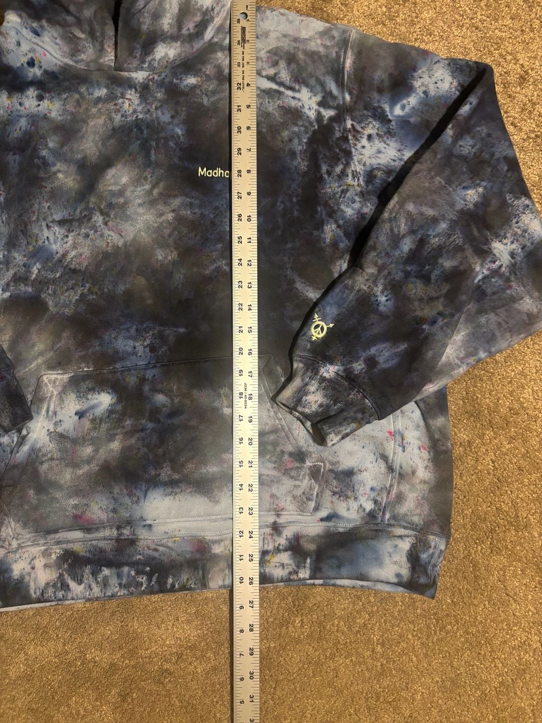 Madhappy Fluctuations Of Female Hormones Tie Dye Hoodie Sweatshirt Womens Size M 8