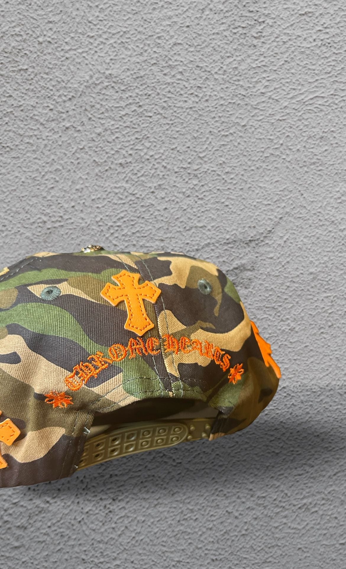 Chrome Camo Hat Orange Cross Patches Snapback 4