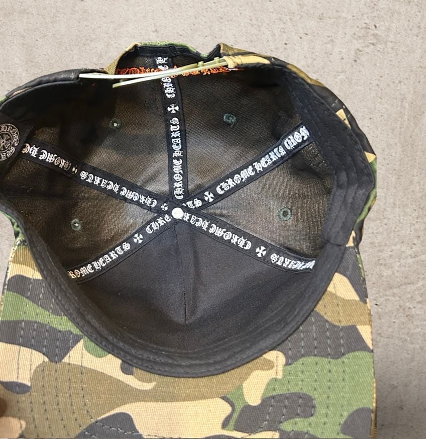 Chrome Camo Hat Orange Cross Patches Snapback 5