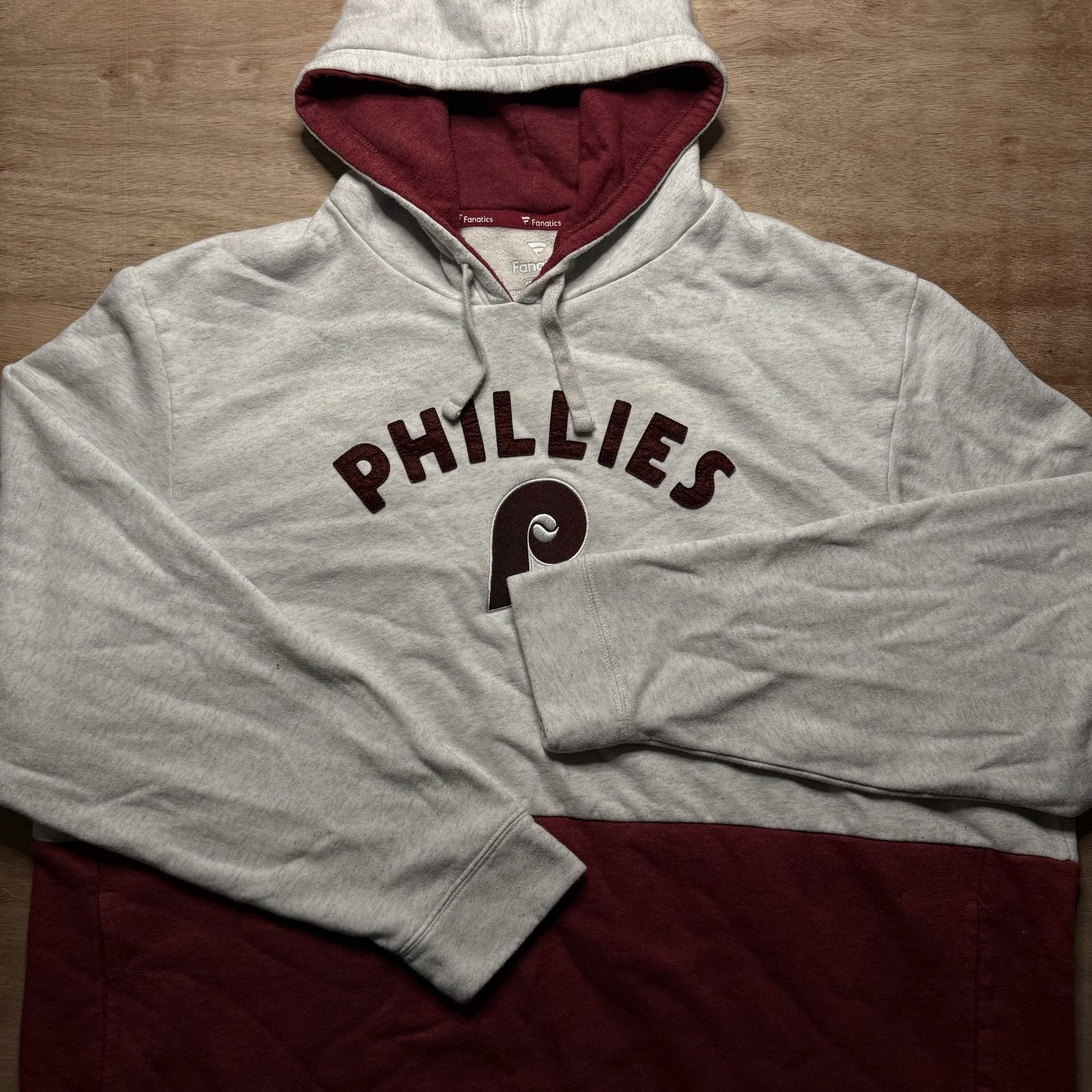 Philadelphia Phillies Fanatics 4XL Colorblock Pullover Hoodie MLB Embroidered 5