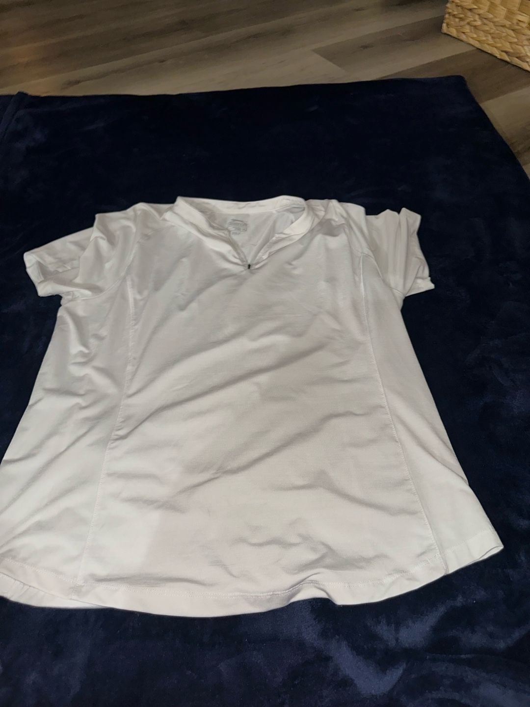 Slazenger Golf Zip Polo Size 1XL White Short Sleeve 2