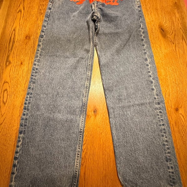 Authentic Sp5der Light Wash V3 Indigo Denim Jeans Size 28