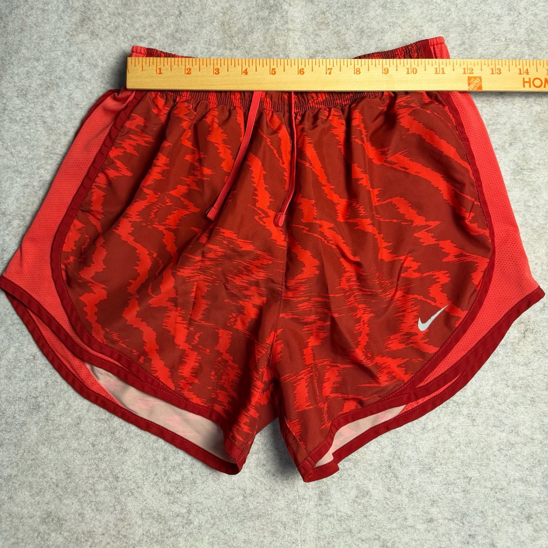 Nike Dri-Fit Running Shorts Size S Red Patterned Activewear 4