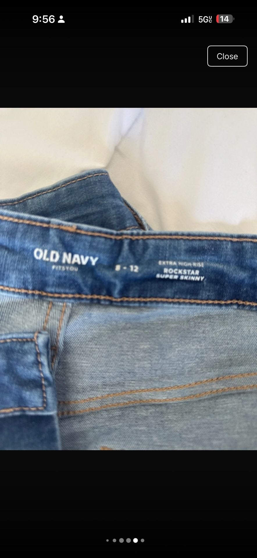NWT Old Navy extra High Rise Rockstar Super Skinny Jeans Secret Slim Pockets Lydia size 8 3