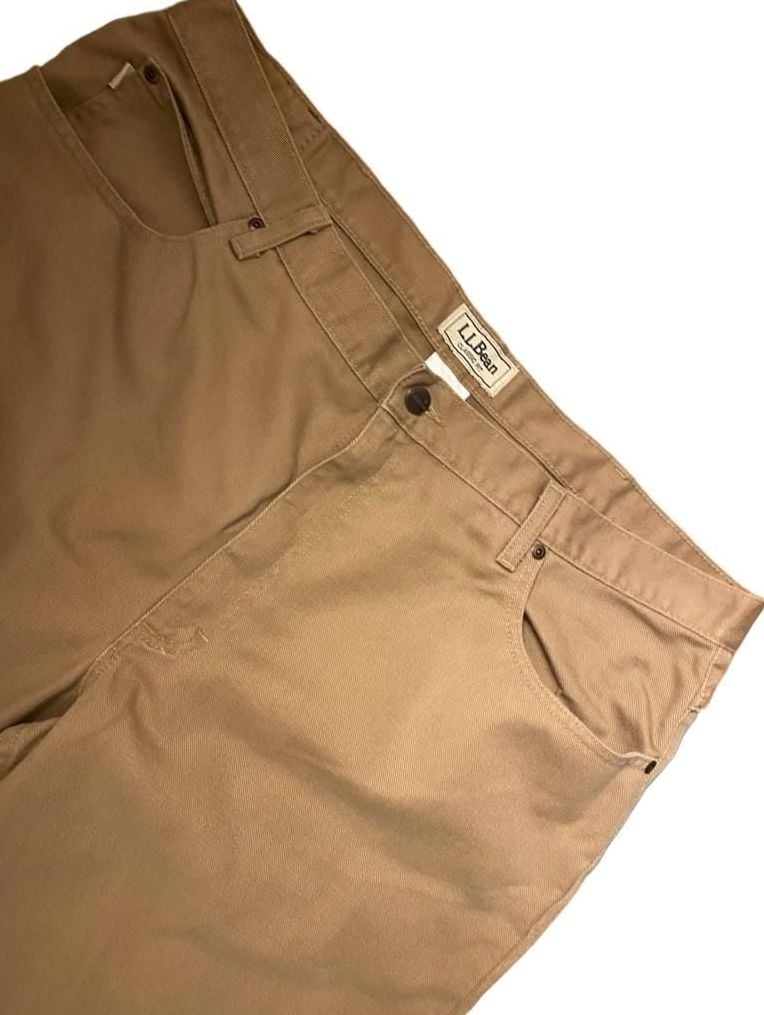 LL Bean Classic Fit Pocket Pants Size 42x32 Tan OJAV 5 5