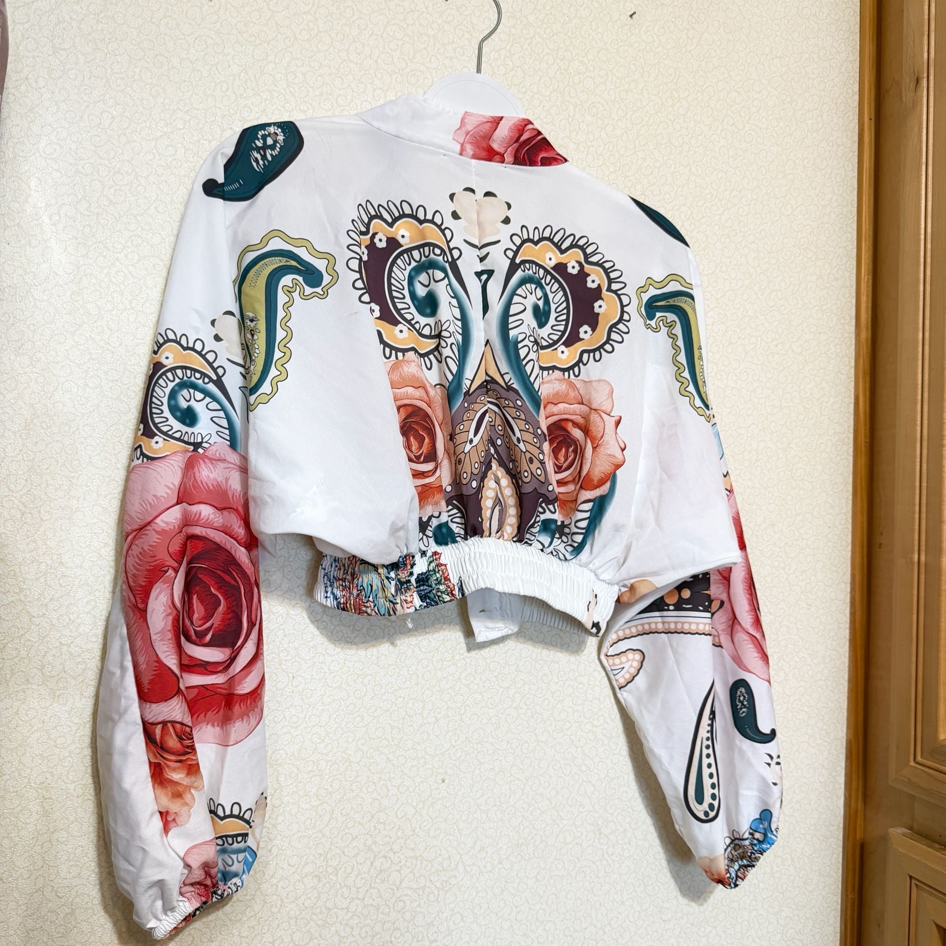Burj De Couture Jacket Size 38 Floral Crop Top 3