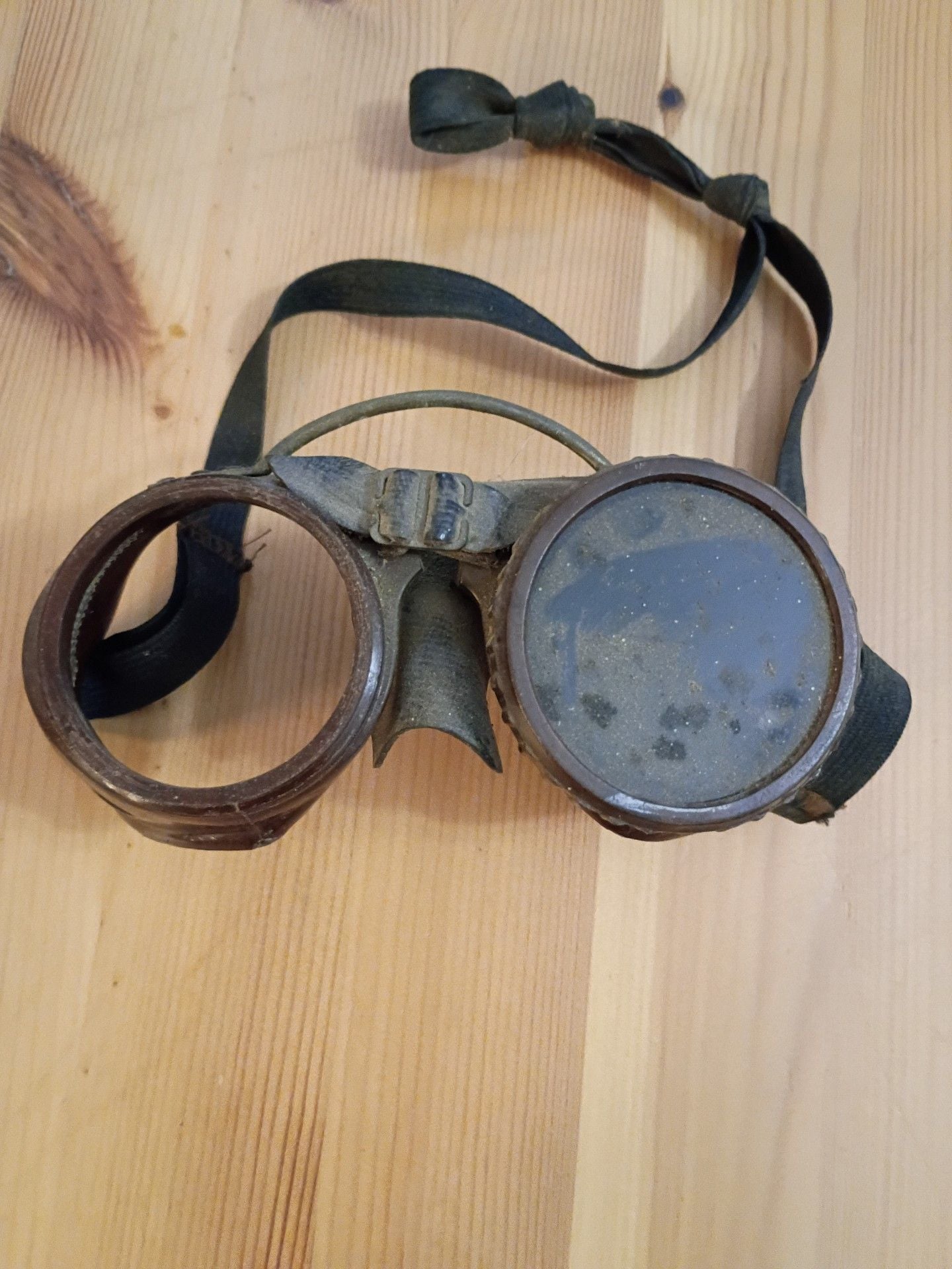 Vintage Industrial Safety Welding Goggles Brown Bakelite Steampunk 2