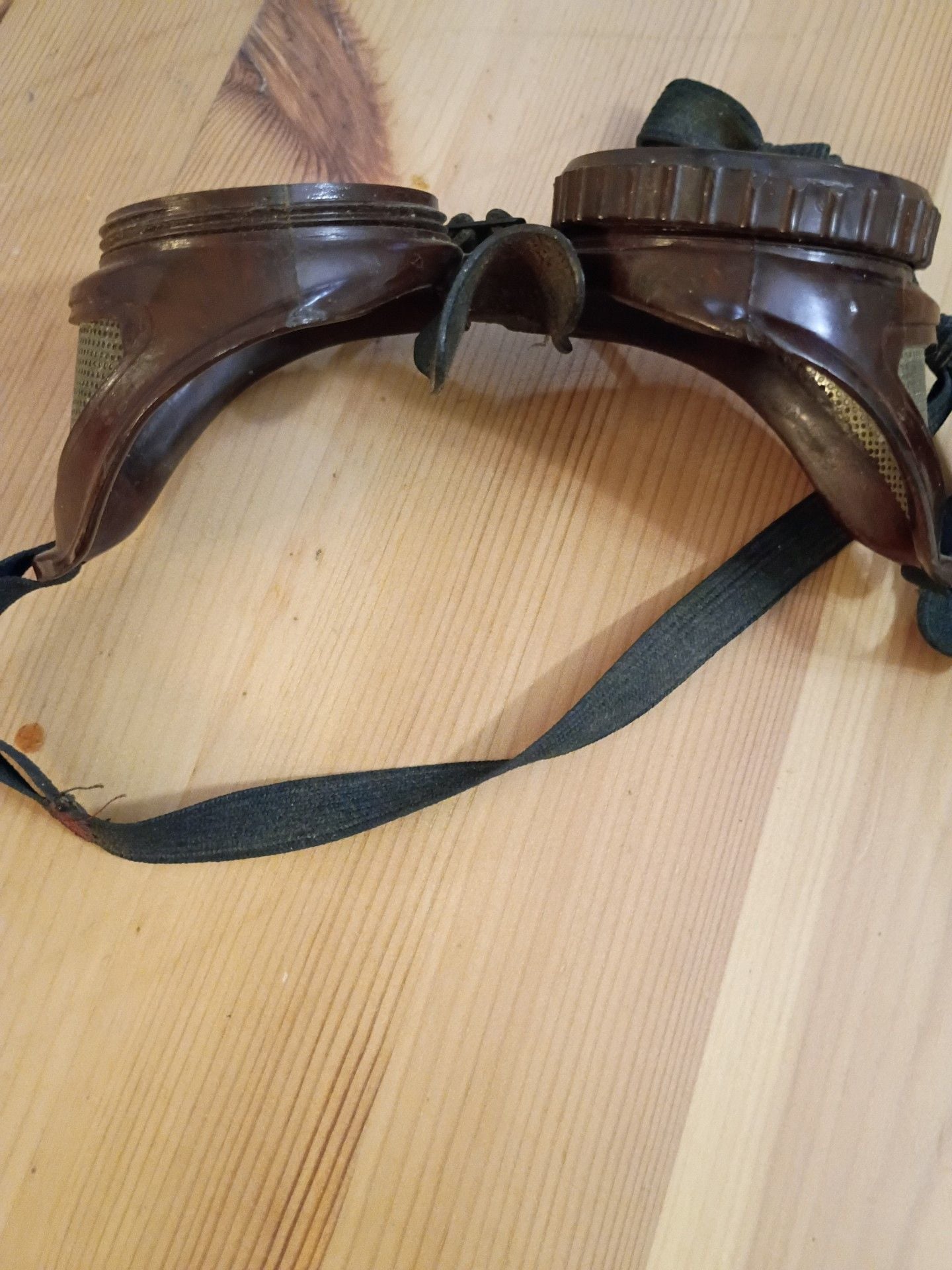Vintage Industrial Safety Welding Goggles Brown Bakelite Steampunk 4