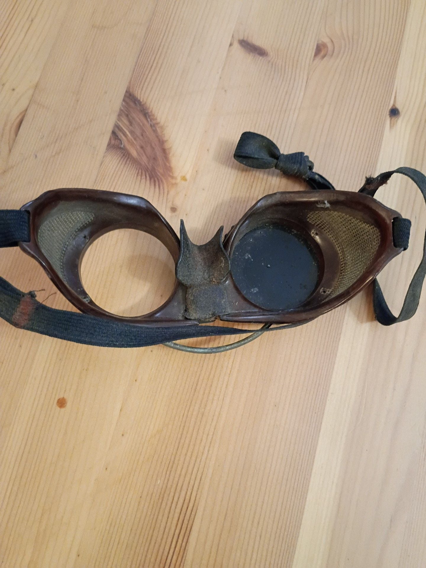 Vintage Industrial Safety Welding Goggles Brown Bakelite Steampunk 5