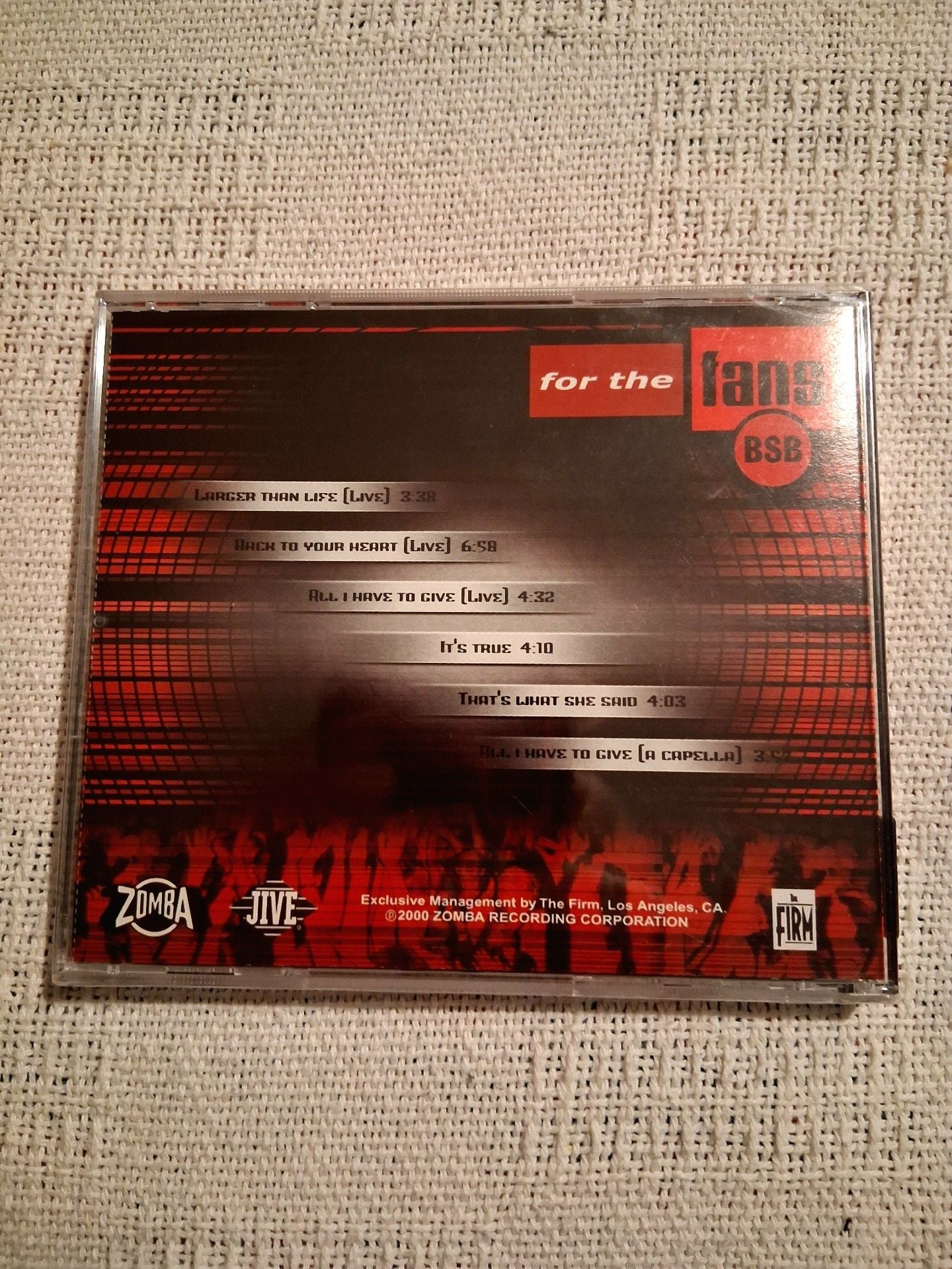 Backstreet Boys For The Fans CD 1 Audio CD Album 2