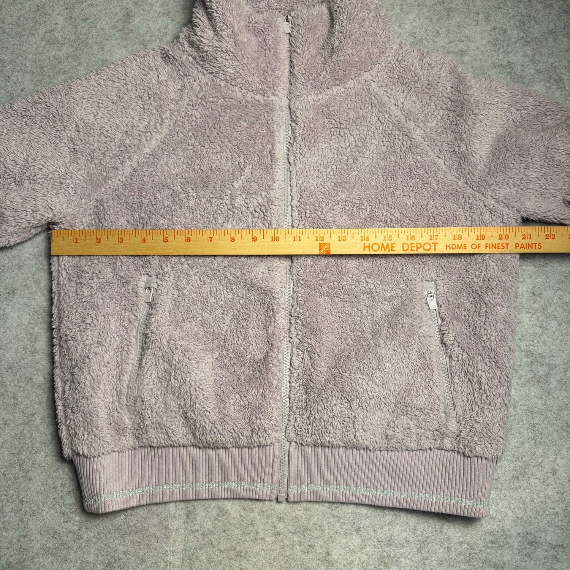 Athleta Tugga Sherpa Jacket Size M Lavender Full Zip Fleece 3