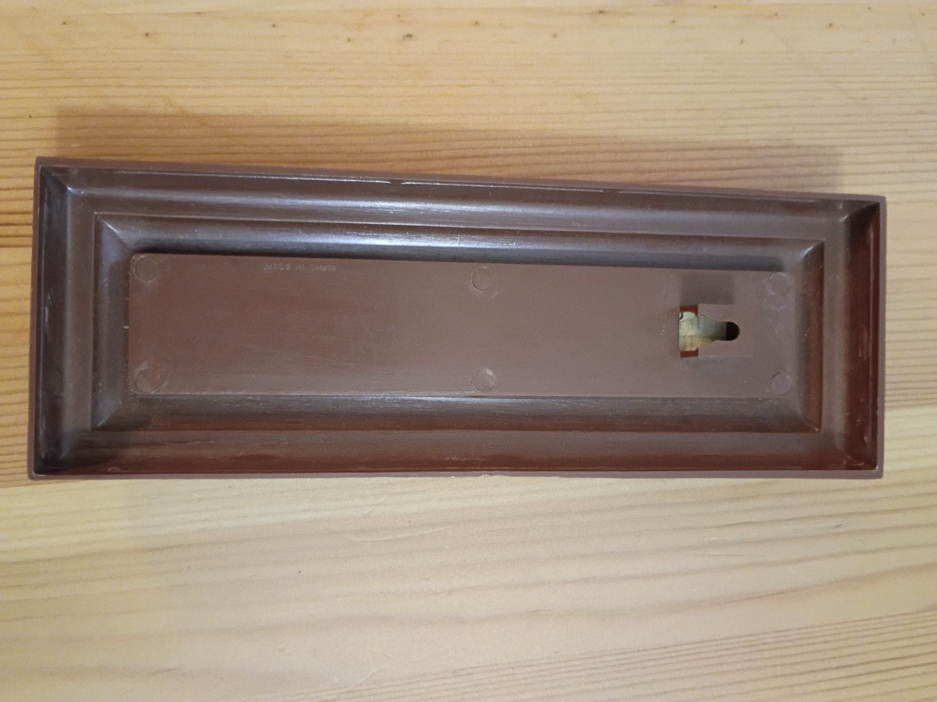 Indoor Outdoor Wall Thermometer Brown Plastic Frame Fahrenheit Celsius 4