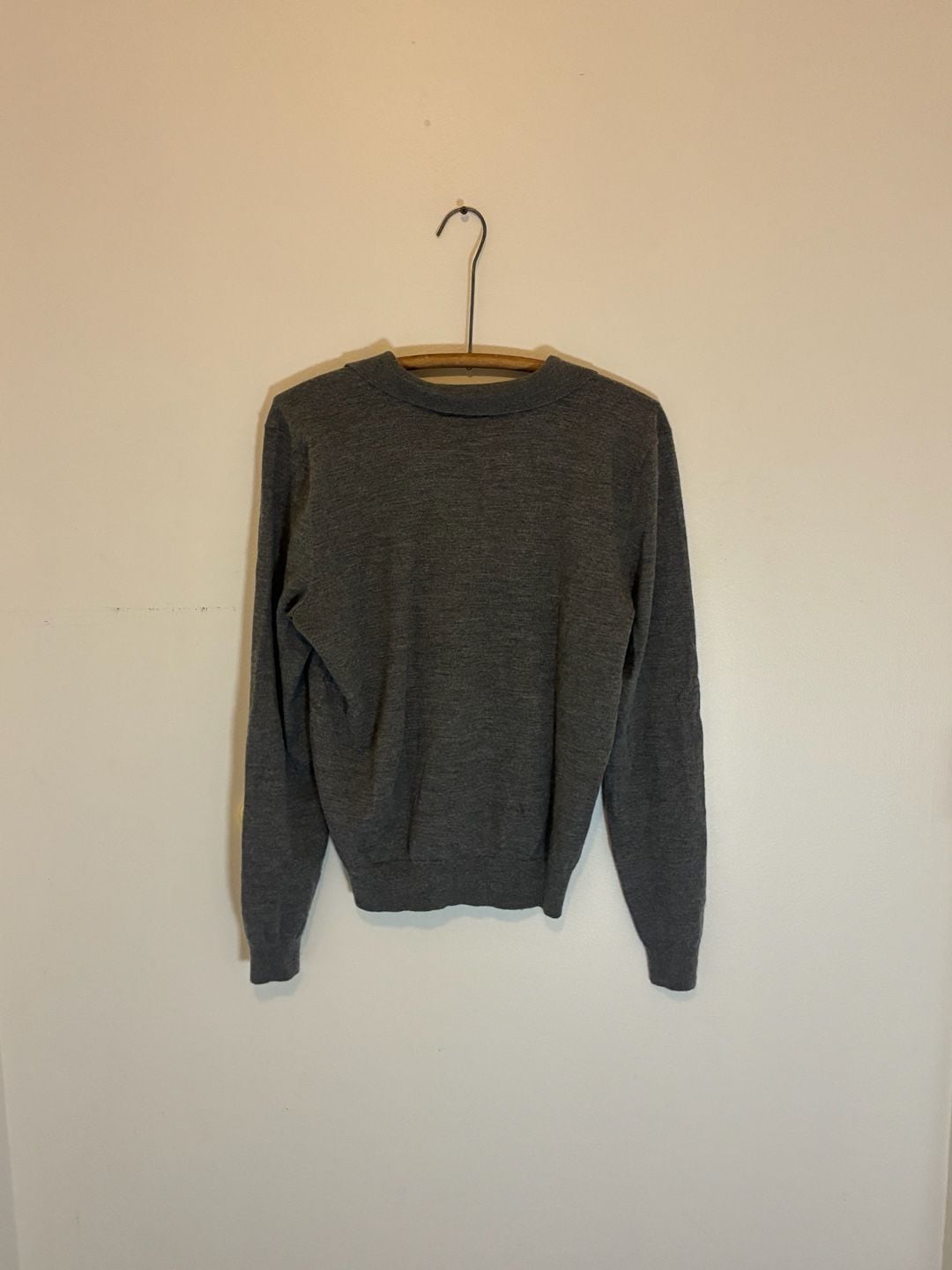 Polo By Ralph Lauren Sweater Polo Size L Gray Wool Cashmere Silk 5
