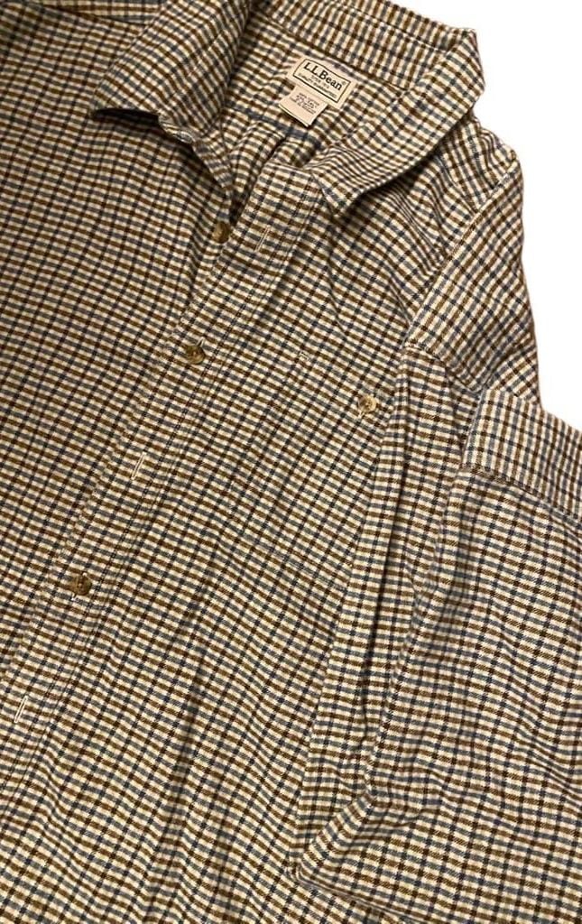 L.L. Bean Plaid Button Down Shirt Brown Size XXL-Tall 6